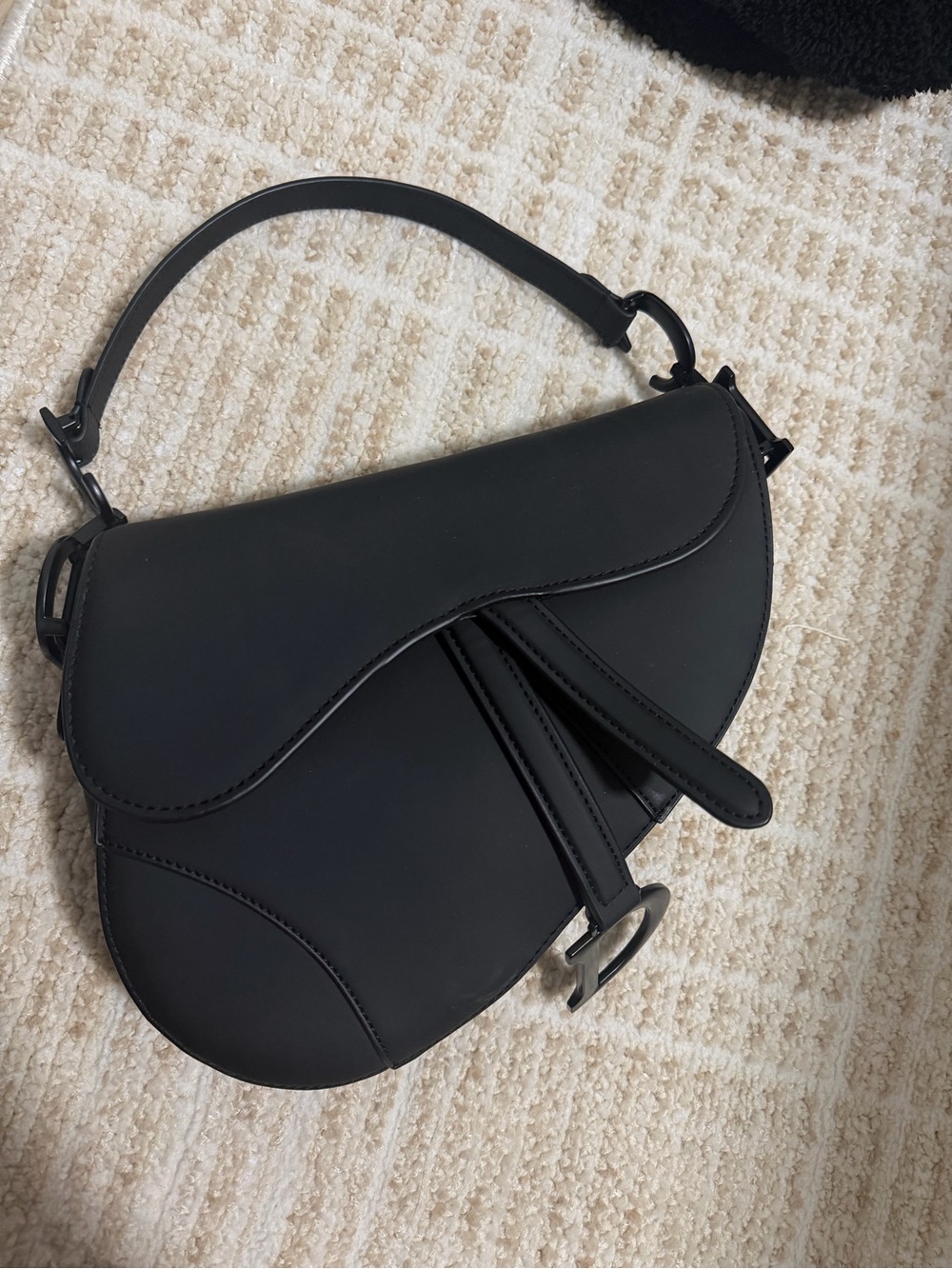 Dior Black Saddle Shoulder Bag